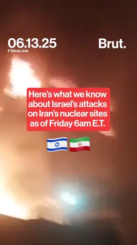 Here’s what we know about Israel's attacks on Iran's nuclear sites as of Friday 6am EST. Israel launched airstrikes across Iran in Tehran around 03:30 local time on Friday, claiming to target the core of Iran’s nuclear program. The US said it was not involved in the strikes. #israel #iran #airstrikes #nuclearprogram #middleeast #usforeignpolicy #geopolitics #breakingnews #irancrisis #internationalaffairs Journalist: Camille Guinevere Smith