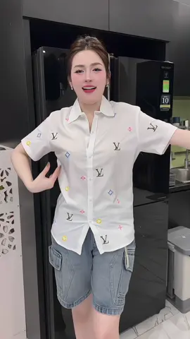 Áo Sơ Mi Nam Tay Ngắn Thêu Hoạ Tiết Nổi #aosomi #aosominam #xuhuong #xuhuongtiktok 