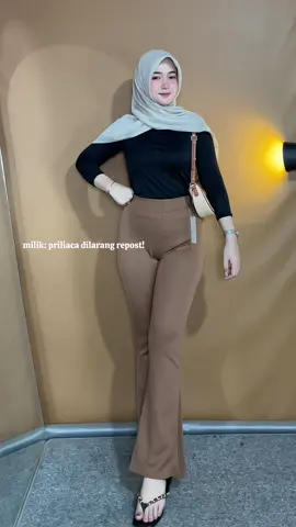 rekomendasi flare pants scuba cakeuupp😍❤️ #celanawanita #celanascuba #flarepants #cutbrayscuba #ootdinspo 