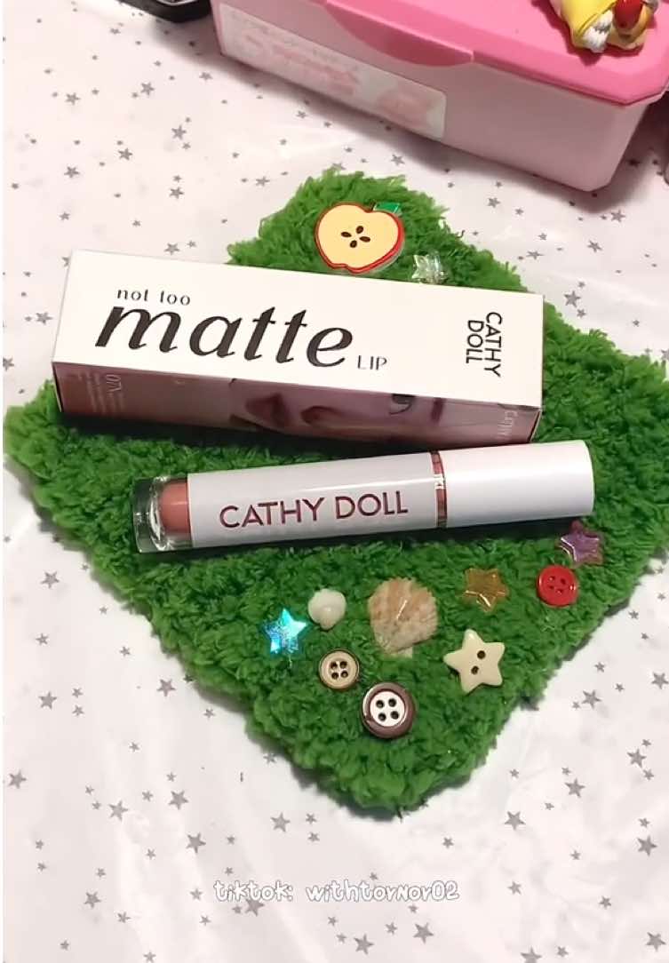 cathy doll not too matte lip 🩰 #unboxing #nottoomatte #cathydoll #lipswatch #neutral #haul #ของดีบอกต่อ #รีวิวบิวตี้ #รีวิวลิป #รีวิวลิปติดทน 