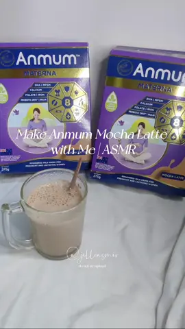 Make Anmum Mocha Latte with Me | ASMR 💜 #anmummaterna #pregnancymilk #anmummochalatte #anmummilk #pregnantlife 