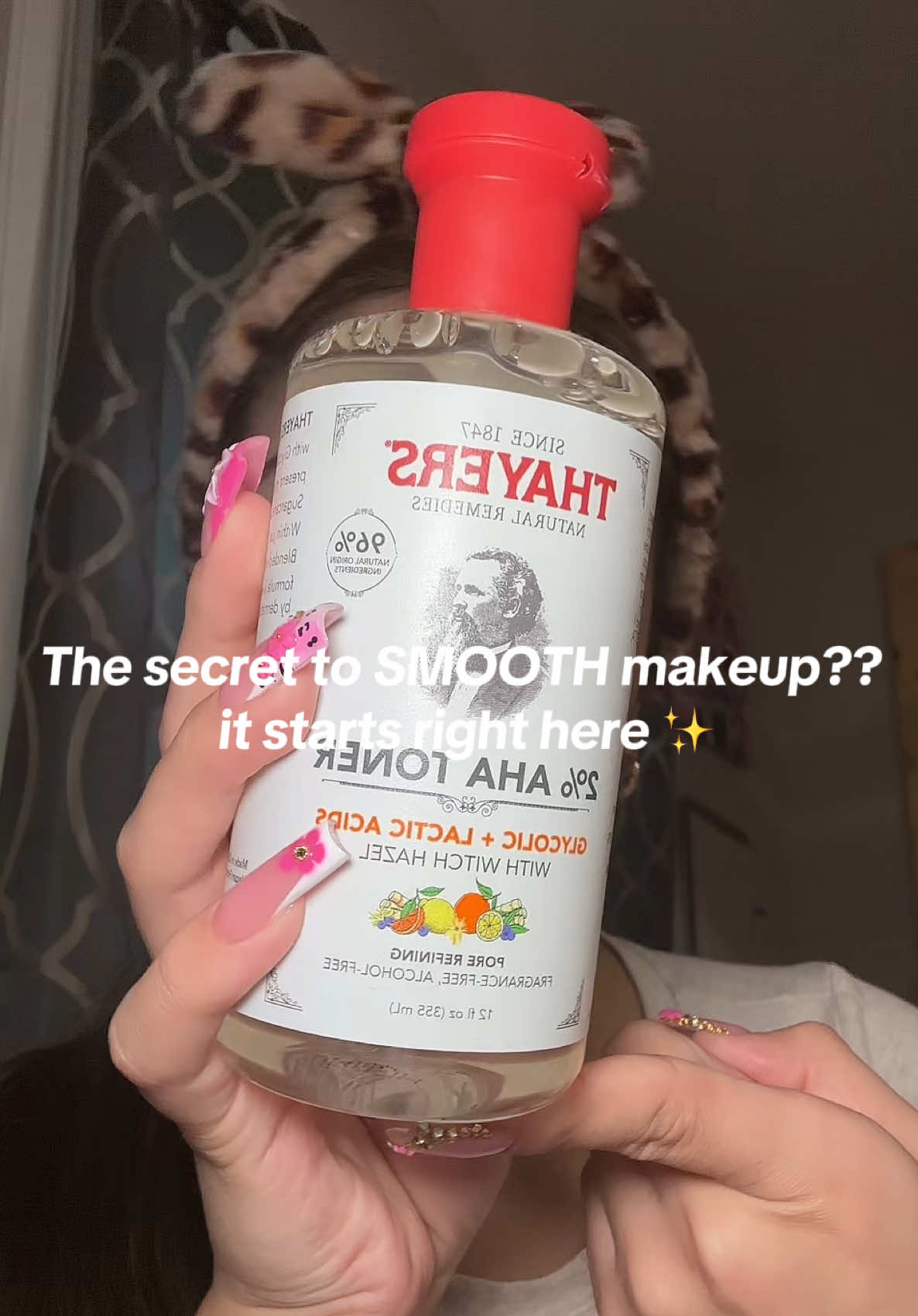 babes this Thayers AHA toner changed my skin prep game, exfoliates gently and makes makeup glide on sooo smooth😌  #skinprep #smoothmakeup #thayerstoner #ahas #exfoliatingskin #MakeupRoutine #dewyskin @Thayers 