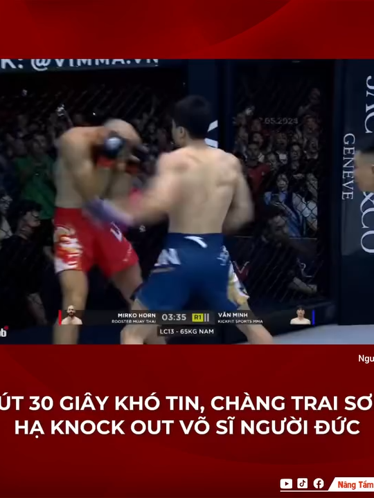 1 phút 30 giây khó tin, chàng trai Sơn La hạ knock-out võ sĩ người Đức.