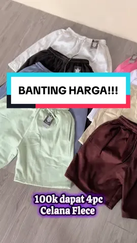BANTING HARGA 100k dapat 4pc celana Flece#celanapria 