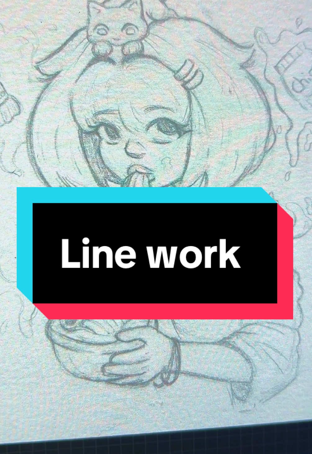 Finally finished the line work! #art #artistsoftiktok #artist #lineart #digitalart 