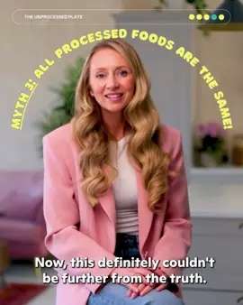 🚫 Myth: All processed foods are bad ✅ Truth: Not all processing is equal! 🧪 Food processing = anything done to change a food from its original form. That includes washing, freezing, chopping, baking, or adding ingredients.  Frozen fruits & veg 🫐🥦 are picked at peak ripeness and frozen fast - often more nutritious than “fresh” produce out of season. 🙌 There’s a spectrum when it comes to processed foods: 🥣 Lightly processed: things like flour, butter, oats, canned beans 🎂 Heavily processed: packaged cakes, ready meals with additives & preservatives ⚖️ It’s not “processed = bad” - it’s about what kind of processing and how often it features in your diet. To learn more, pre-order my new book, The Unprocessed Plate, now! #NutritionMyths #ProcessedFoods #HealthyEating #FoodFacts 