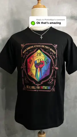 Replying to @PickleNipz They attack ONE. We ALL ROLL 🏳️‍🌈🎲💜💜🫶✨ #dnd #dndtiktok #dungeonsanddragons #rollforinitiative #rollforbbq #diceroll #dndpride #pridemonth #lgbt #lgbtq #rainbow #prideflag #support #shirt #fyp #equality 