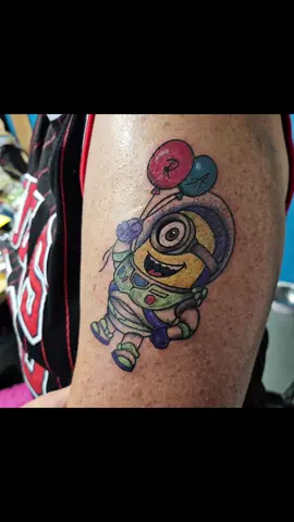 omg I love love love my new friend Bob Lightyear a massive massive huge thank you ta @tattitude_inks your bloody awesome xx I can not wait to do the rest now #tattoo #minion #dispicableme #minions #bobminion #tattitudeinks #miniontattoo #adhd #dowhatmakesyouhappy #MentalHealthAwareness #mentalhealthmatters @Kaz&Emma🥰 @Emma Marlas Greenspace @Rachel Burnell @Fluffy & Gerald @Angela Locke850 @Kathryn Burnell #lesbianwales #lesbiancouple #BeBoldBeYou #tattoos #tattooartist #tattooideas #tattoolover #tattootiktok #tattoosleeve 