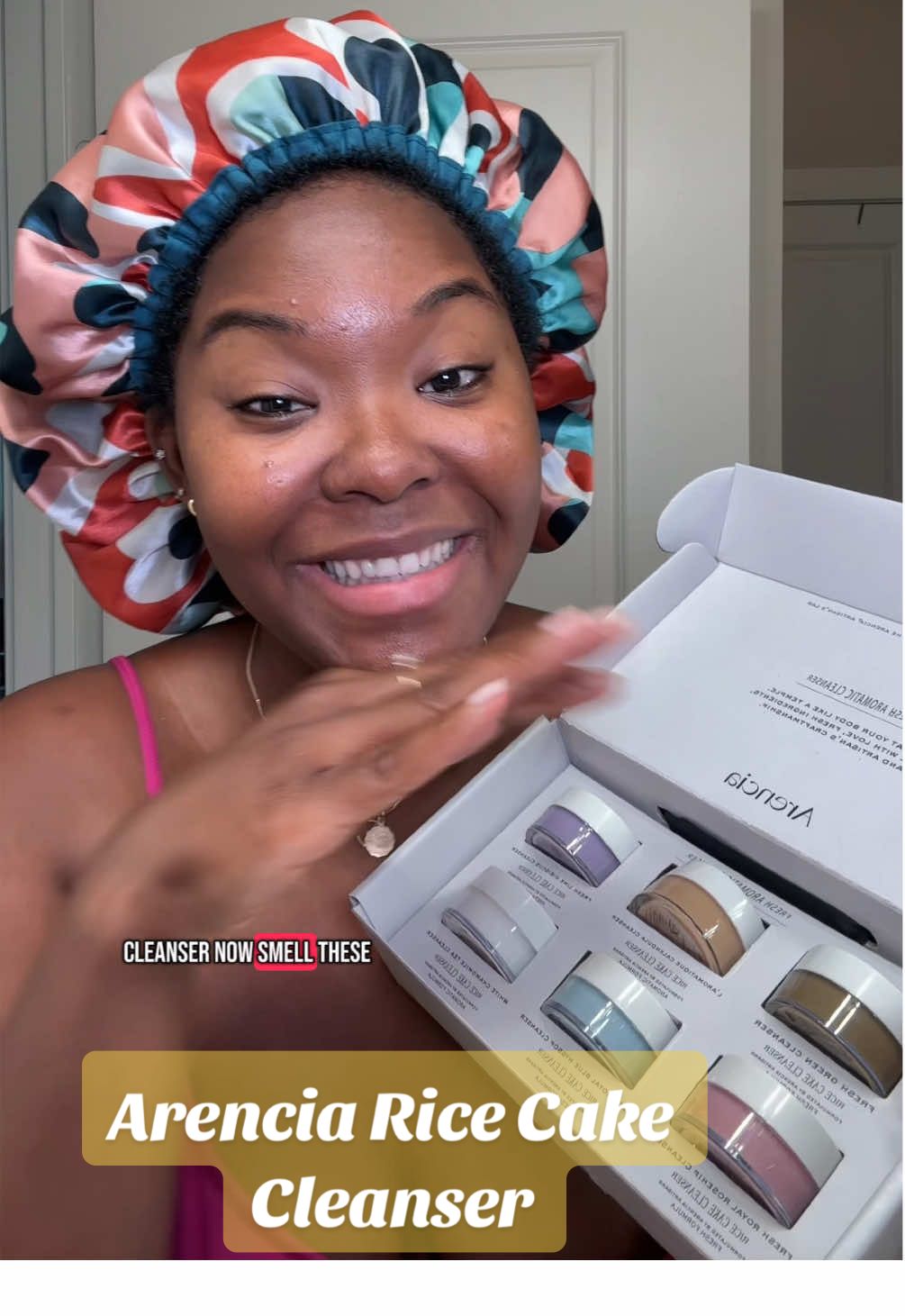 what a luxurious moment, thank you @Arencia  my face doesn’t feel tight or uncomfortable I cannot wait to try the other scents. ___________ Austin Content Creator, Black Beauty #arenciaricecakecleanser#arenciafresharomaticcleanser#skincare 