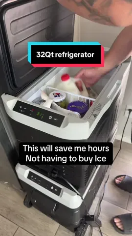 This is the 32QT perfect for family trips #euhomy #carrefrigerator #portablerefrigerator #portablefreezer #portablecooler