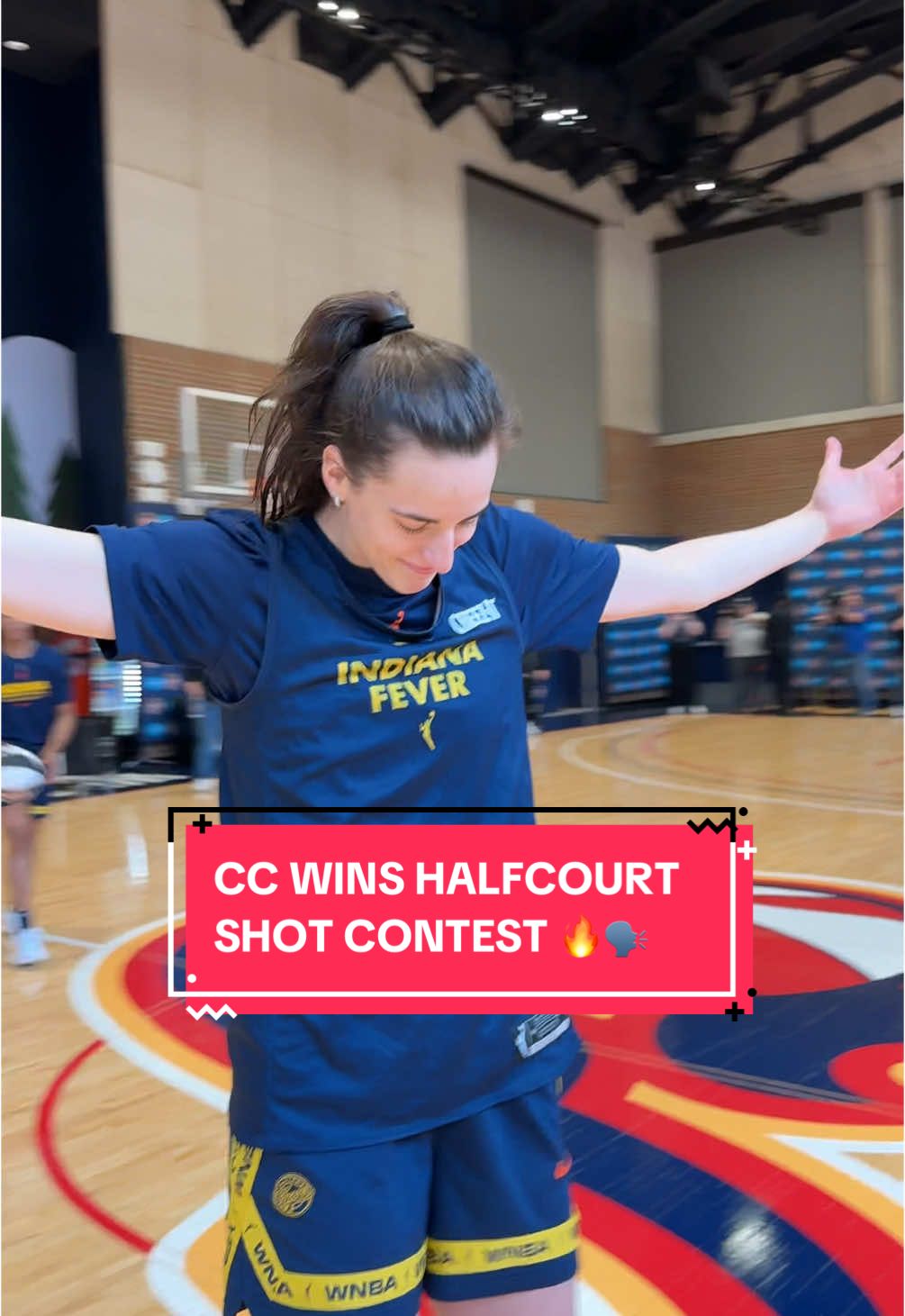 @Caitlin Clark wins her first halfcourt shot contest of the season 🔥 #halfcourt #contest #WNBA #indianafever #caitlinclark 