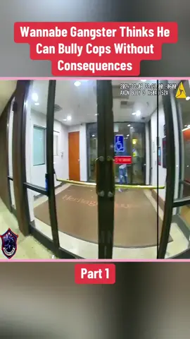 Wannabe Gangster Thinks He Can Bully Cops Without Consequences Part 1 #cops #copsoftiktok #police #policeofficer #bodycam #crime #truecrime #truestory #foryou #fyp 