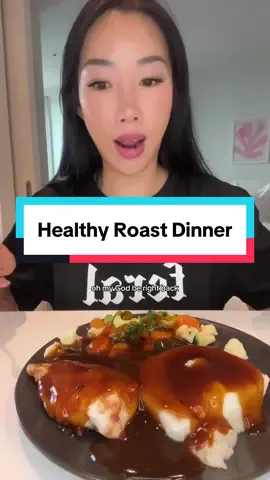 Diet version of my fav roast chicken dinner 🎉🎉🎉 #eatwithgg #ggflavour #mukbang #eatwithme #roastdinner #FoodTok #dinner 
