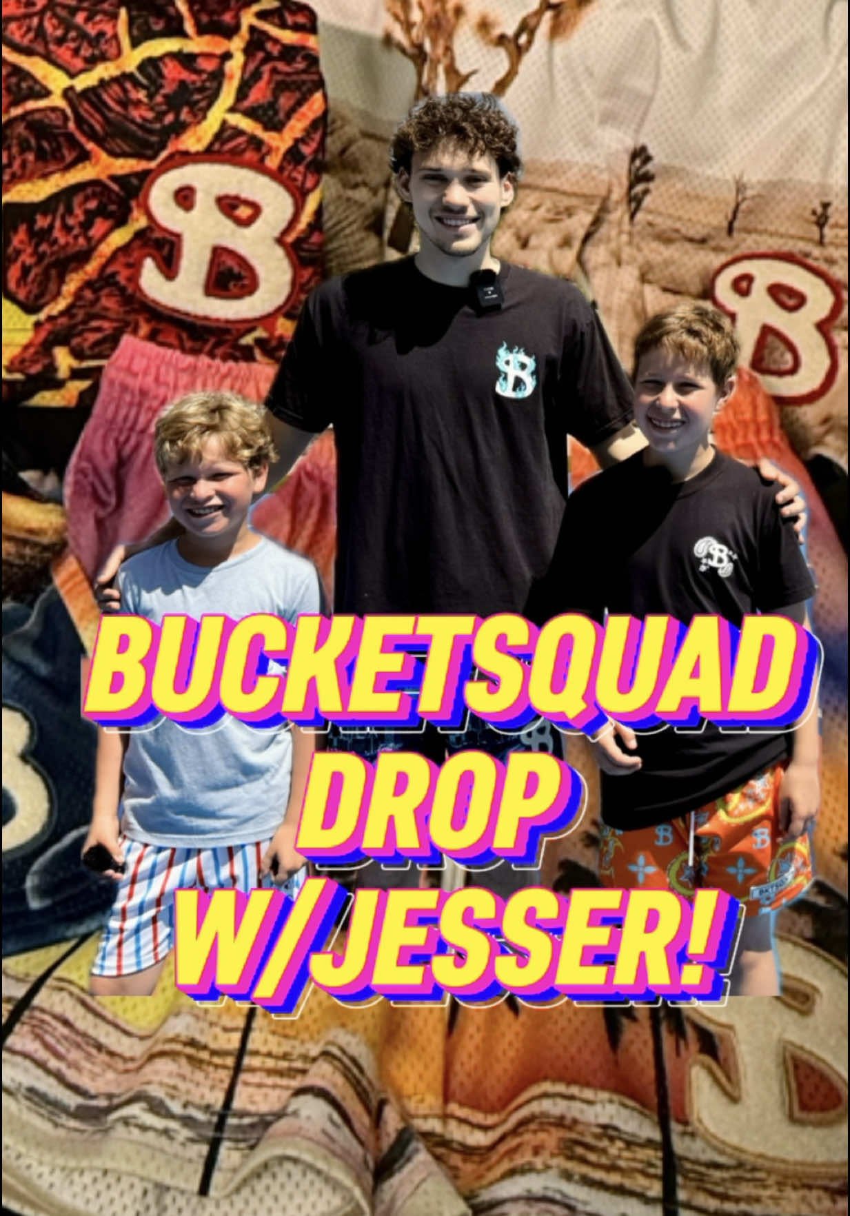 @Jesser and @Bucketsquad hooked us up! Brand NEW BucketSquad drop of the “vacation collection” shorts released today! These are 🔥🔥. And make sure to use the BucketSquad link in our bio with the promo code “KIDS” and receive 10% off on all gear! #kidssportsreporters #jesser #bucketsquad
