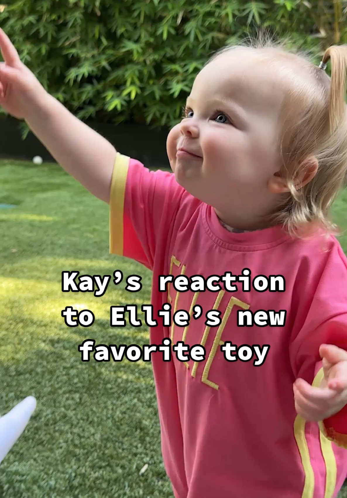Ellie’s POP POP POP was so precious! 🥹🫧 backstory ::: I got a package in the mail from Ellie’s gram, and it was the cutest little pink toy for her! So I took it out and built it, and then went to get Ellie and Kay so they could see Ellie’s surprise! Ellie and Kay were confused at first, but when I mentioned “outside”, Ellie was immediately ready to go see whatever it was 😂 We went outside and they were both so excited to see it! A little pink lawnmower! We don’t have real grass, so a fake toy lawnmower actually makes perfect sense for our yard! 😂 Ellie pushed it around and loved that it made bubbles! We spent an hour just saying “pop” and popping the bubbles that came out of the lawnmower! She loved her surprise, and it was such a sweet gift from Ellie’s gram! 🩷🥹 #kayandtayofficial #couples #relationships #pregnant #postpartum 