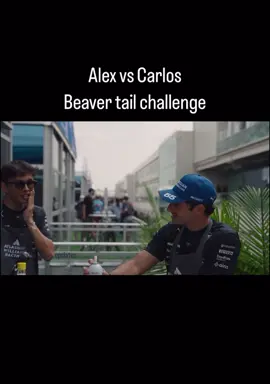2 F1 drivers, 2 beavertails, 1 can of whipped cream = pure chaos! 🤣🇨🇦 #alexalbon #albono #albon #carlossainz #sainz #aa23 #cs55 #atlassianwilliamsracing #williamsracing #montreal #canada #beavertail  🎥- edited from Williams racing 