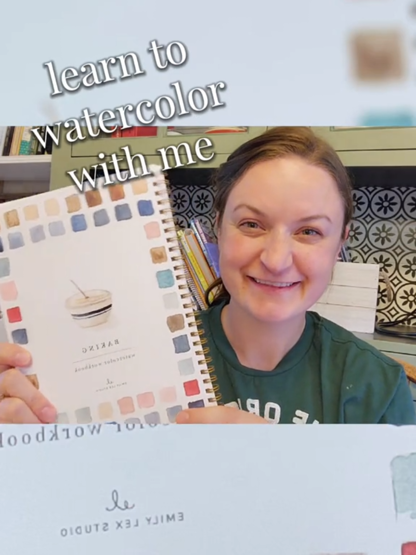 let's learn some new art skills together!  I'm using the BAKING watercolor workbook from Emily Lex Studios. #TikTokLearningCampaign #artistsofTikTok 