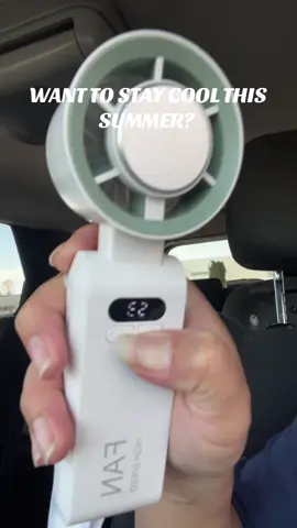 This tiny Fan is saving my entire summer🥵 Fits in my bag, charges fast, and actually works. No more sweating through my makeup or dying anywhere!  #tiktokmademebuyit #CoolGirlSummer #HotweatherHack #HandheldFan #PortableFan #fyp 