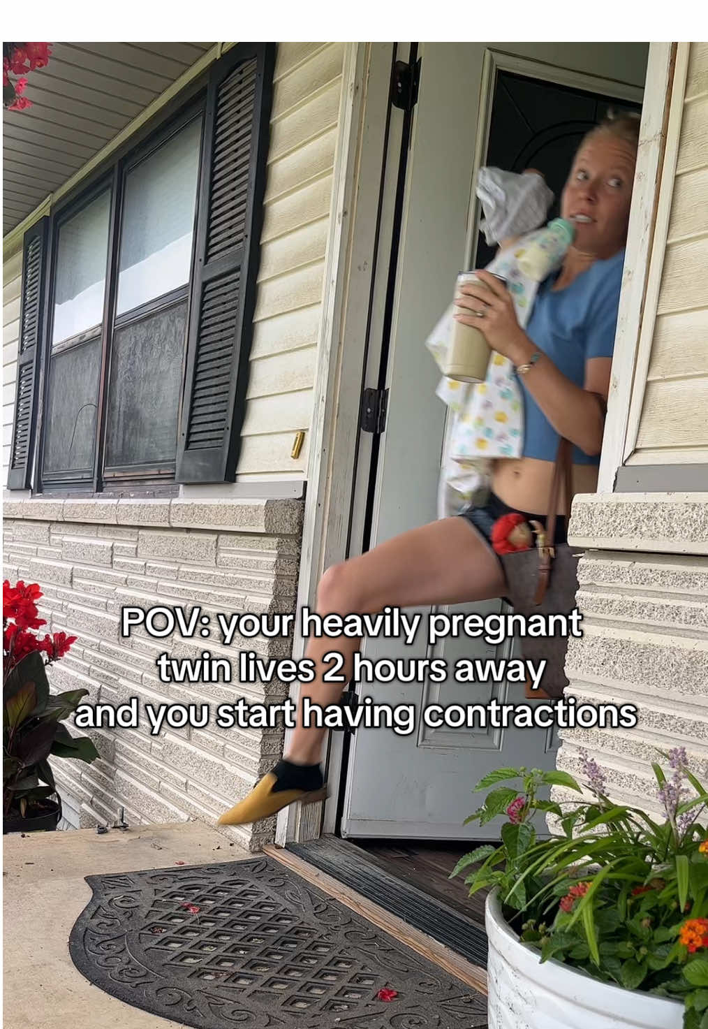 Taking bets on if she’s going into labor soon or not. @m