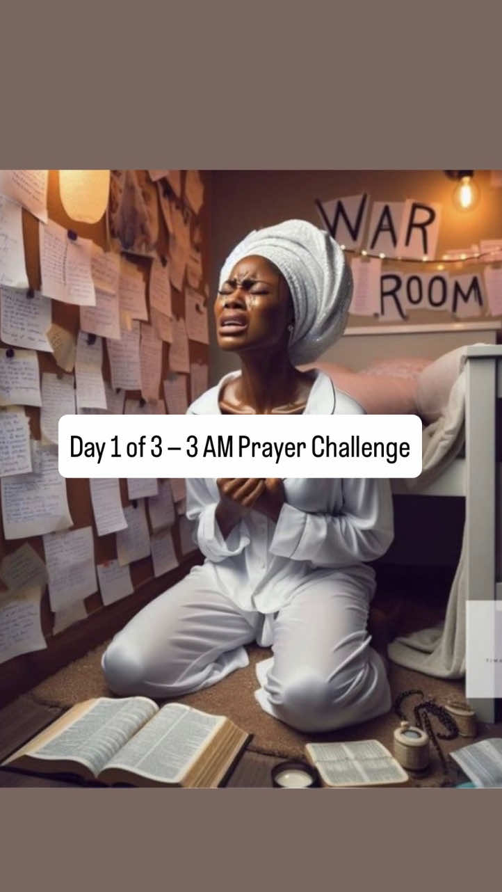 Day 1 of 3 — 3 AM Prayer Challenge Hey everyone! I’m starting a 3-day prayer challenge where we’ll wake up at 3 AM each morning to pray together. It’s a powerful way to connect with God in the quiet hours and set the tone for the day. I invite you to join me on this journey — let’s grow stronger in faith and discipline side by side. Ready to take on the challenge? Let’s do this! #ChristianTikTok #3amprayer #Faith #KingdomWarrior #USA #fasting #Jesus #God #prayer 
