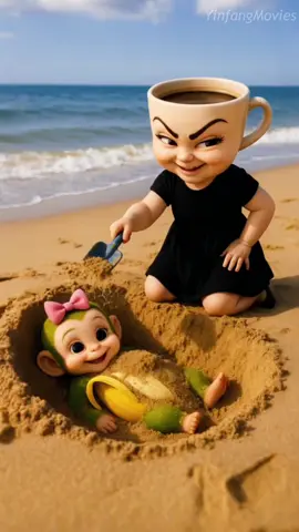 Capuchino buried little bananini,puppy rescued him #rescue #story #cuteanimals #tungtungtungsahur #brainrot #doge #fyp #fypシ゚viral 