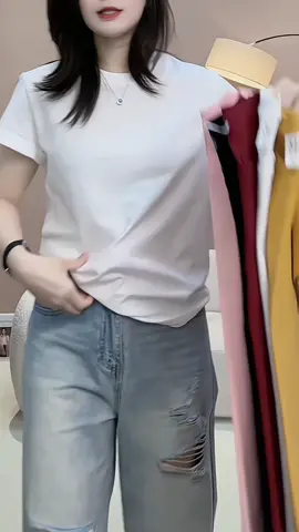 Áo Thun Trơn Nữ cotton thái #aothunnu#thoitrangnu #xuhuongtiktok 