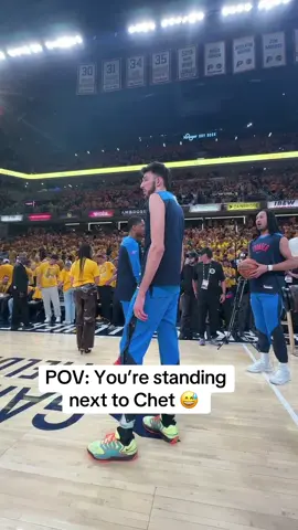 That’s a tall human 😂 #chet #nbafinals #nbaplayoffs #nbaonespn #thunder 