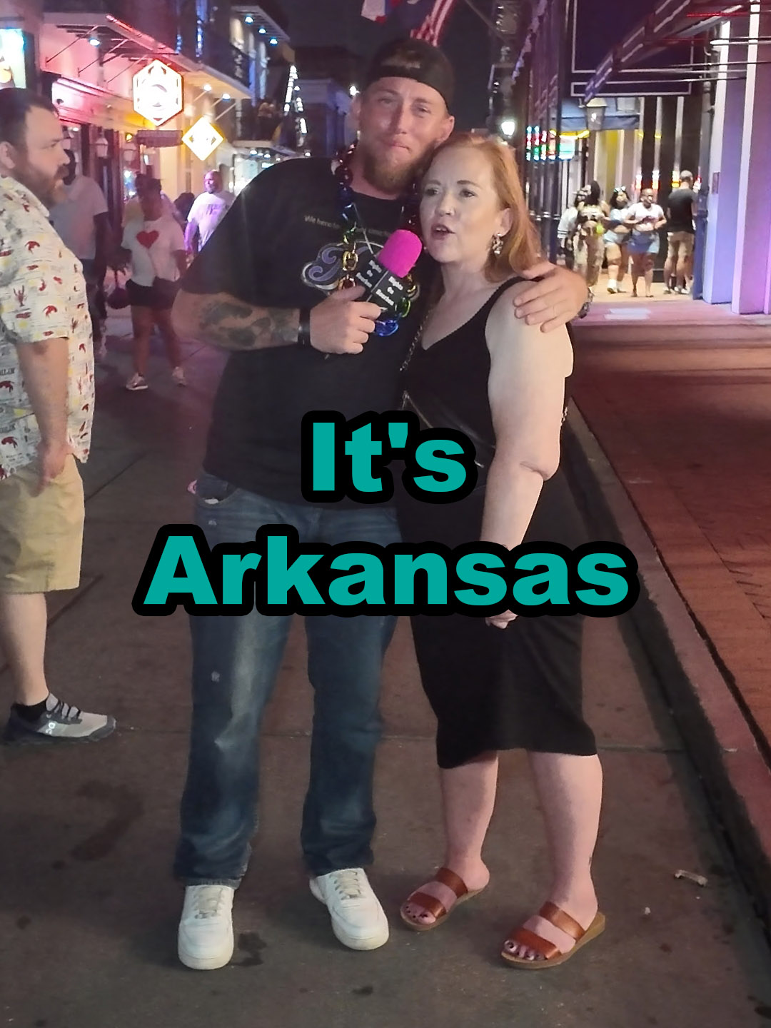It's Arkansas #nightsonbourbon #neworleans #interview #bourbonstreet #louisianatiktok #bourbon