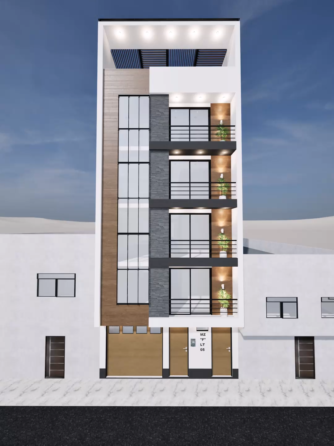 PARTE 5: VIVIENDA MULTIFAMILIAR FACHADA (RENDER). #huanuco_perú❤️️#diseño #planos #autocad #arquitectura #viralvideotiktok #foryoupage❤️❤️#sketchup #twimotion #render