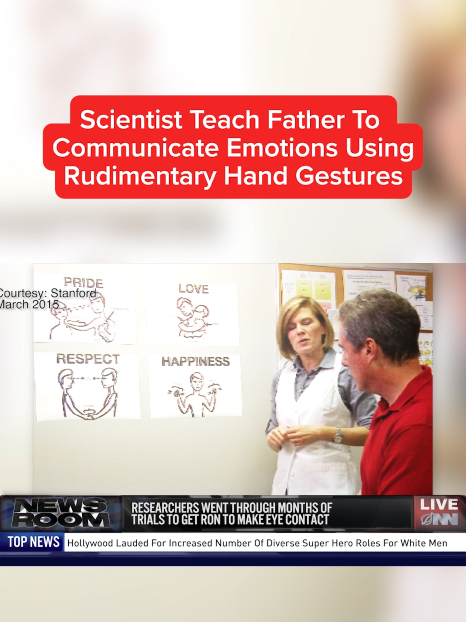 Scientists Teach Father To Communicate Emotions Using Rudimentary Hand Gestures