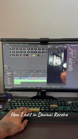 This is what it looks like when I edit my gym videos on Davinci resolve.  Posting a tutorial on the glitch effect this weekend. Full video is on my page #davinciresolve #gym #fyp 