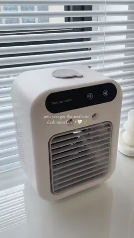 Silent and stay cool >>✨🌿Just perfect for tabletop study!! #spotlight #portablefan #minifan #aircoolerfan #tiktokshopmemorialday #tiktokmademebuyit 