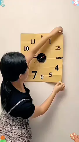 Paste a # creative wall clock #beautiful and practical #walldecoration #clock #selfadhesive wall sticker #3Dclock alarm clock clock wall wall