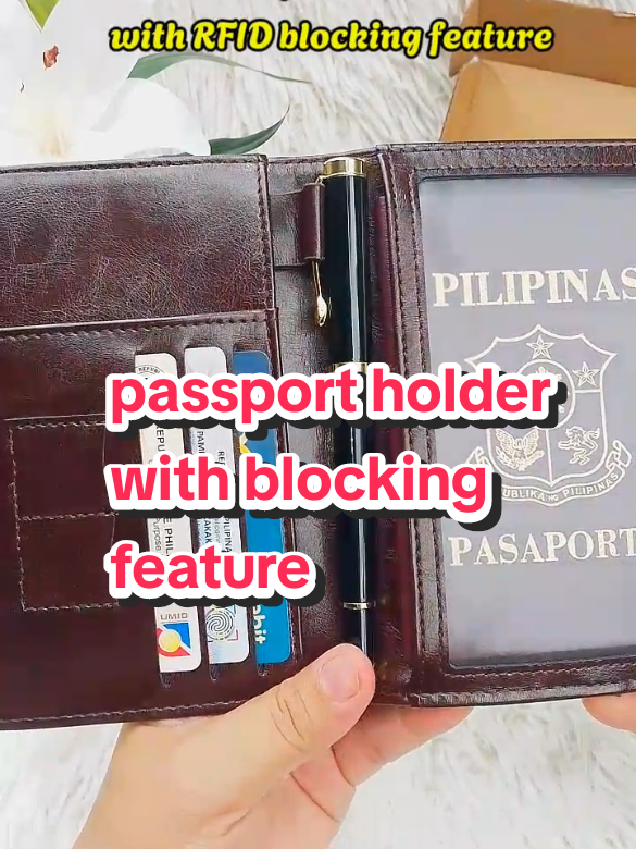 Passport holder with RFID blocking feature  #bestpassportholder #passportholder #travelessentials #traveltips #travelhacks  #creatorsearchinsights 