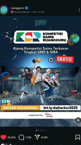 first time ikutt, modal nekat sama modal doa hehe#KSR2025#beranibersains #ruangguru #fyp 
