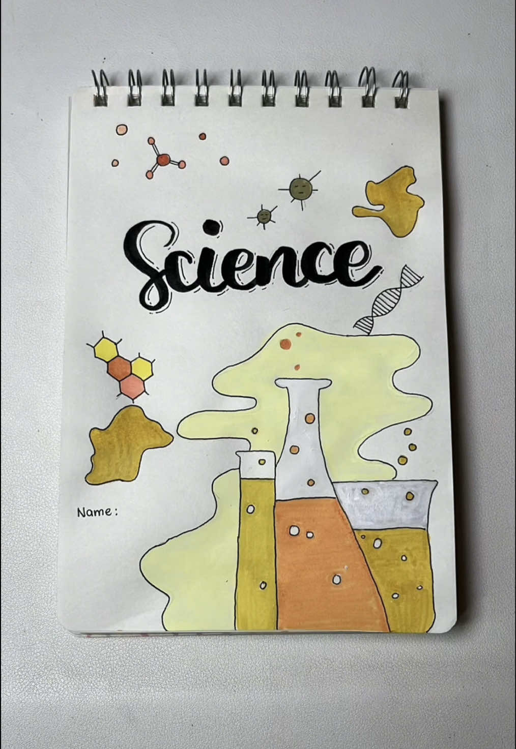Science Subject Notebook Cover Page Title Design Ideas ✨ #backtoschool #project #calligraphy #fypage 