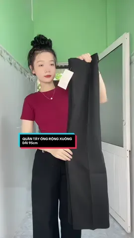 QUẦN TÂY ỐNG RỘNG XUÔNG DÀI 95cm #chinchin #xuhuong #quantaynu #quantaydilam #quantaycapcao #quantayongsuongnu  @Chin Thích Rì Viu ✅  @Chin Thích Rì Viu ✅ 