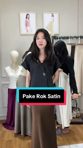 Gini nih Reines cara menggunakan Rok Satin Etereine! Jangan sampai salah yaaaa #etereine #roksatin #OOTD 