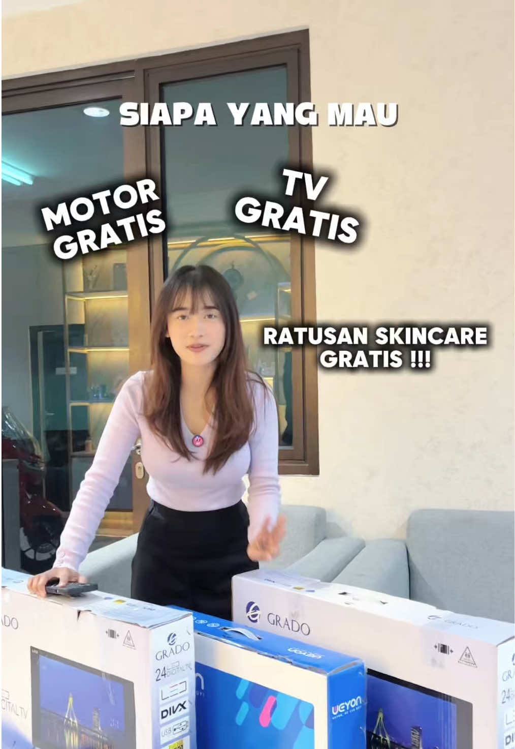 siapa yang mau TV dan Motor ?? caranya gampang banget‼️ nonton video sampai akhir💋 #belilokal #skincarelumiwhite #lumiwhiteskincare #lumiwhitening #lumiwhitebrightening #feelthebright 