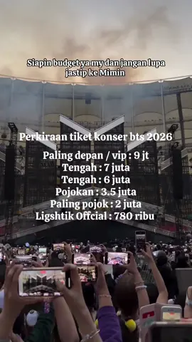 Ini perkiraan yg harus army Indo siapkan di konser bts 2026 nanti 💜🙏🙏  #bts #army #bts2026 @BTS 