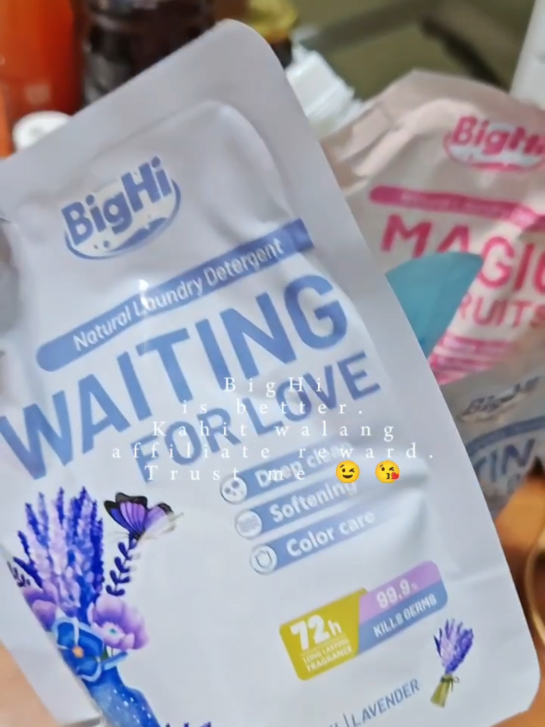 This is my GO TO LAUNDRY DETERGENT if online bibili. This is a better detergent than the H brand. Dami nito variants, na super mababango lahat at nagtatagal. At special mention yang underwear detergent na iyan. Very very good deal yan. #MarjRecommends #bighi 