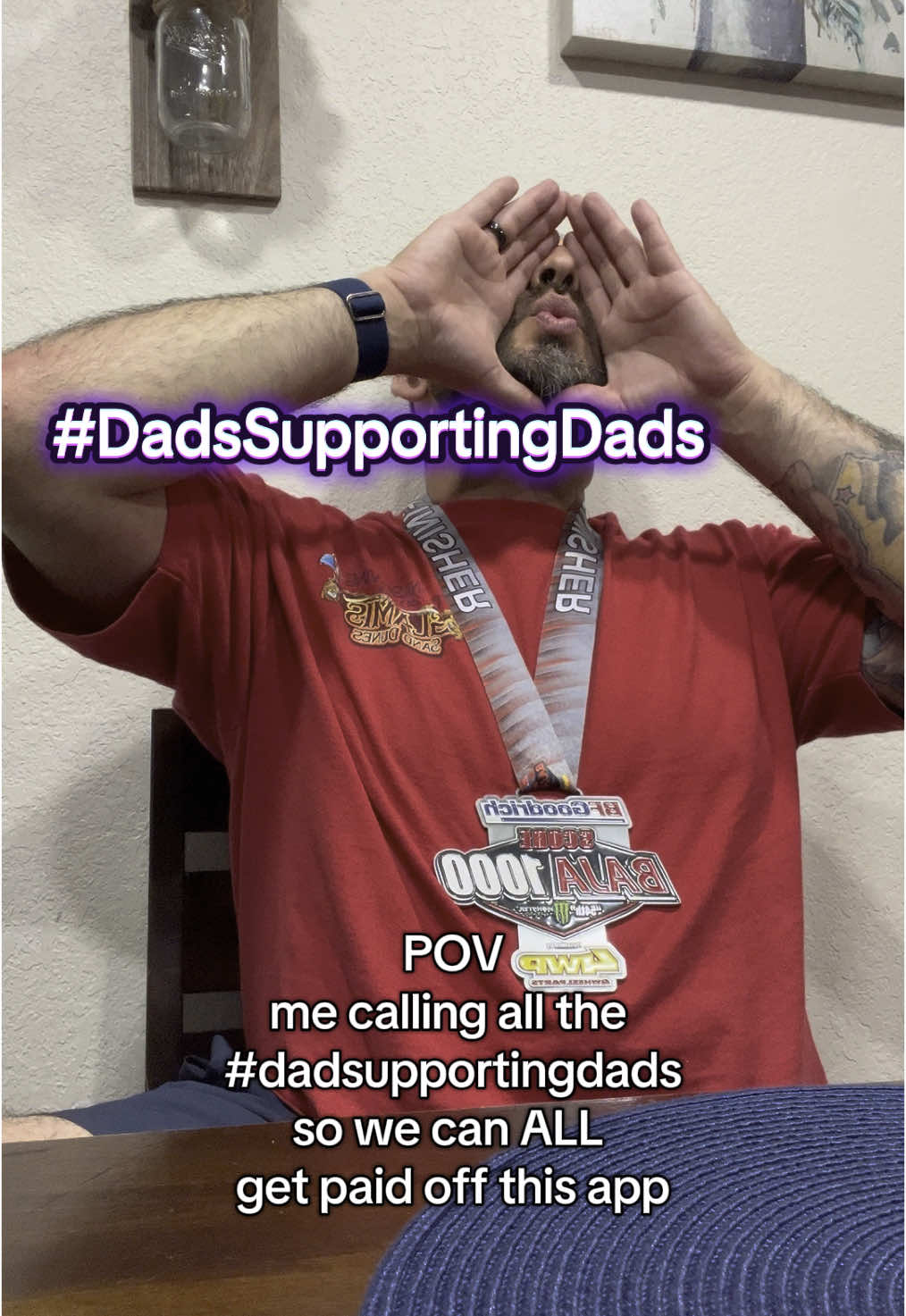Had to Flex my Medal 🏁🏁🔥 #DadsSupportingDads #fyp #dadsoftiktok #dadlife #offroadlife #score #scoreinternational #baja1000finisher #Baja1000 #RED 