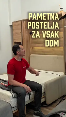 Pametna postelja v omari, ki reši prostor - bi jo imel doma? Lahko tudi skupaj z dvosedom.  #svetpohistva #murphybed #posteljaomari #spanje #spalnica #postelja #slovenija #ljubljana #viralno #tiktokslovenia 