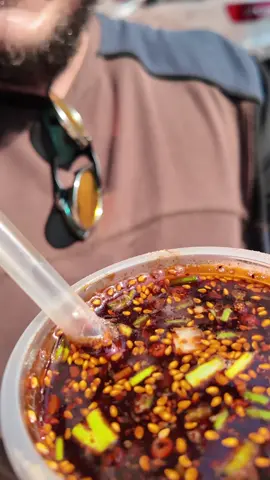 Hot, but surpringly tasty ☕️🌶️ #chinese #citygirls #搞笑视频 #chinesesnacks #chongqing #chinatravel