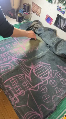 #デニム #jeans #リメイク #remake #pants #fypage#upcycle #tie#sewing#secondhand#thriftflip #tutorial #古着＃アップサイクル #upcycletutorial