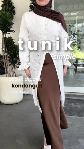 tunik manis stock buat kondangan / dinner ama pacar 🥰💌 #tunik #atasanwanita #blouse #brukat #ootdhijab 