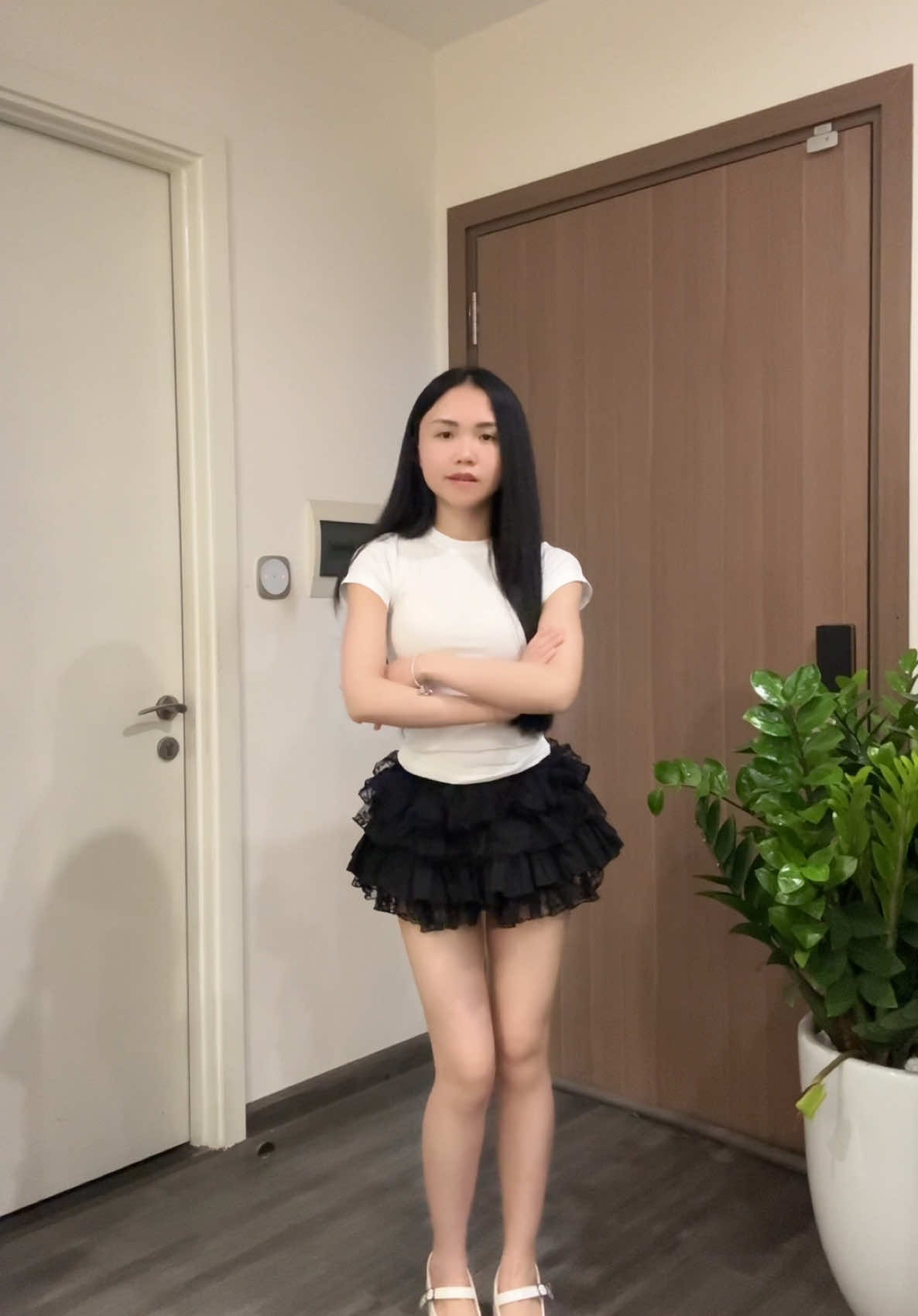 Áo cổ tròn vải gân tăm #lila #22etm #webuild 