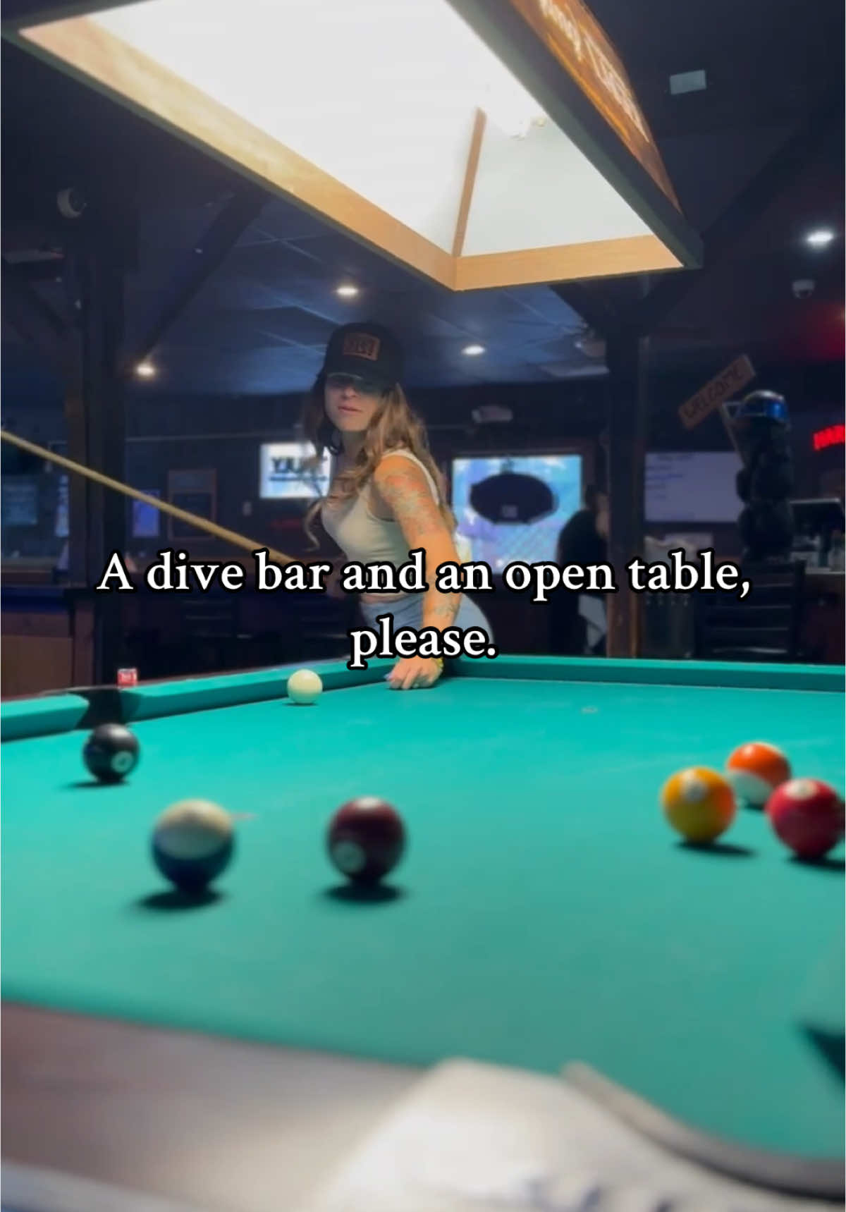 I just wana play pool. #pool #billiards #divebar #spin 