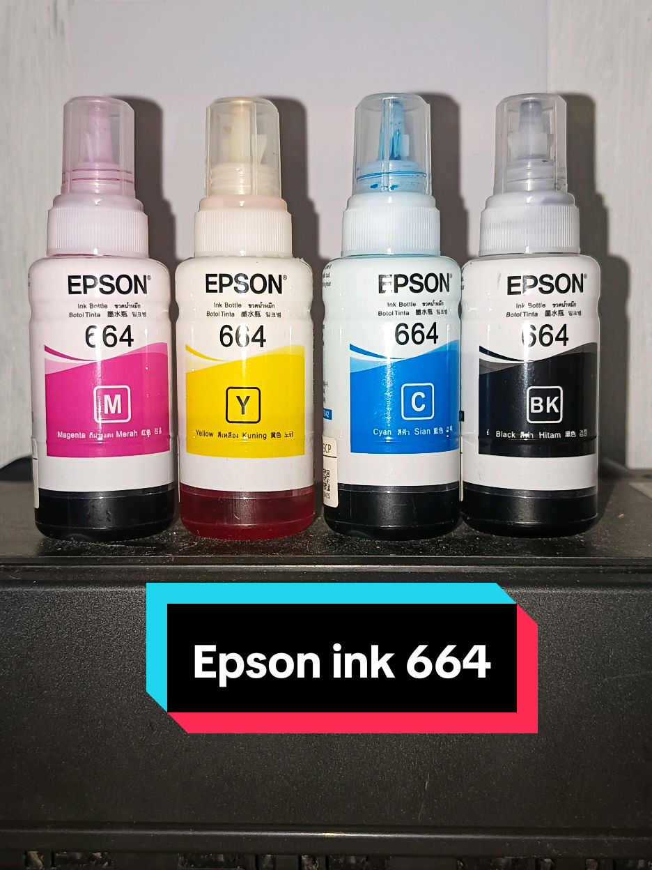 Espon ink 664 match sa printer mo na epson L121 o L120. Mura dito sa tiktok kaysa sa mall dito kana bumili bago ka maubusan na ink. ☺ #ink #epsonink664 #inkforprinter #inkforl120 #664ink 