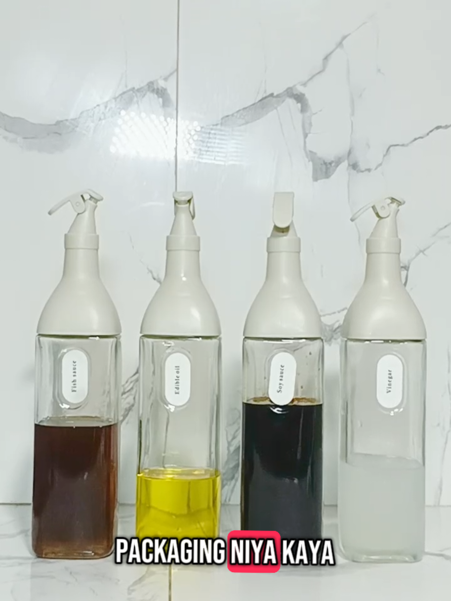 4pcs. glass oil bottle 160 pesos lang 🤗 #glassoilbottle #leakproofseasoningbottle #soysaucebottle #bottle 